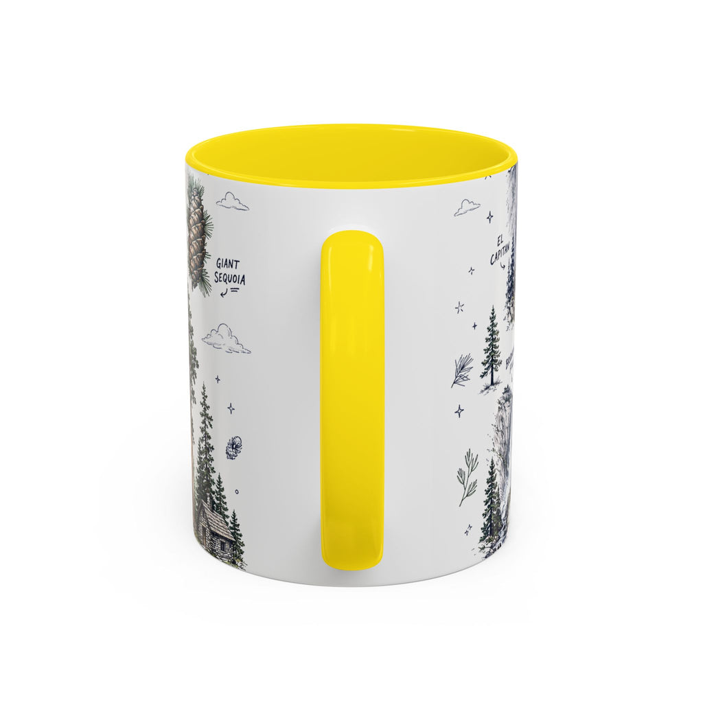 Yosemite National Park Coffee Mug | Hiking Camping Nature Gift | Accent Color Ceramic 11oz 15oz