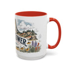 Devils Tower Mug, Wyoming Travel Souvenir, Bucket List Gift, Accent Ceramic Coffee Mug 11oz 15oz