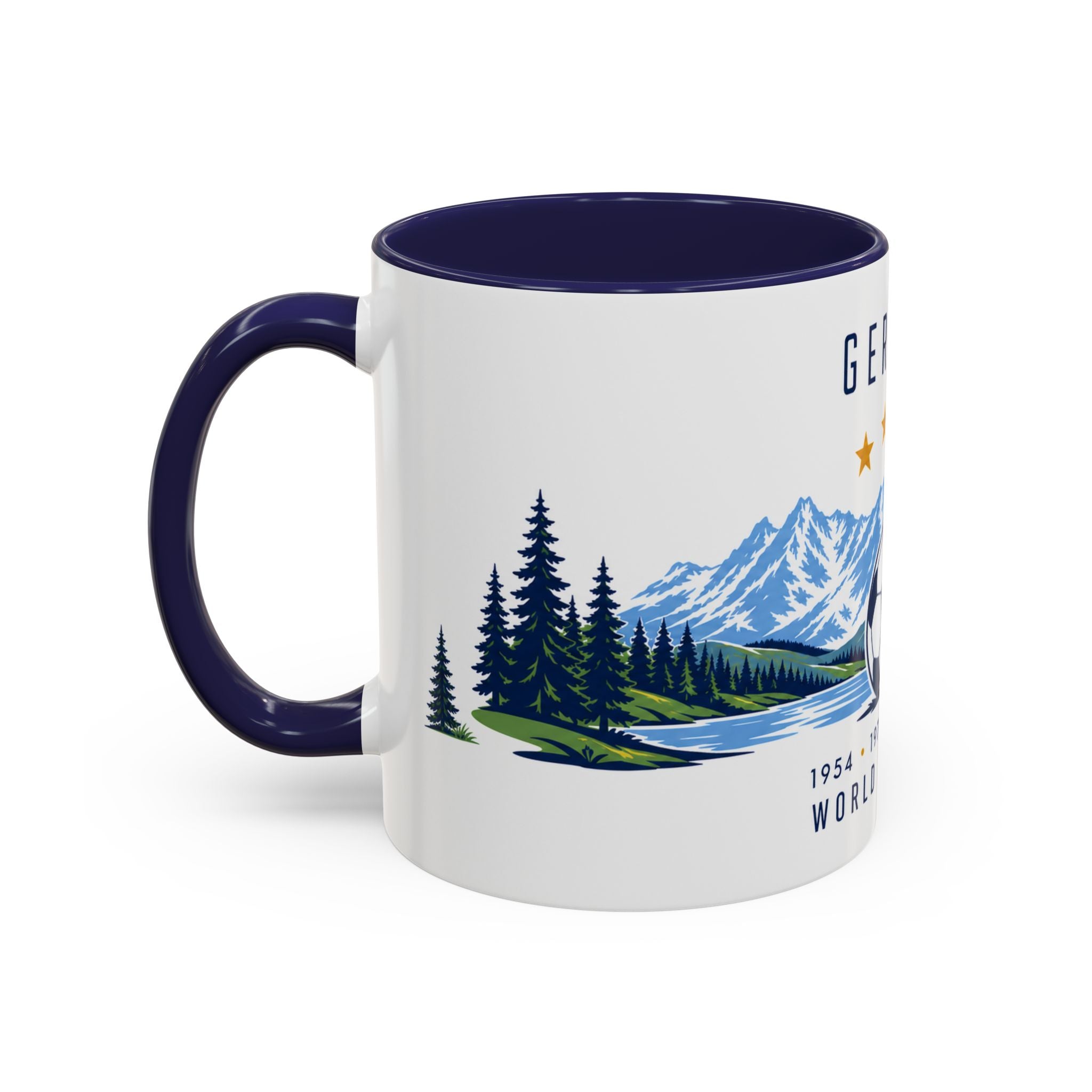 Germany World Champions Mug | Four Time Soccer Champion Gift | German Football Fan Cup | 1954–2014 | 11oz 15oz Accent Mug