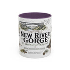New River Gorge National Park Coffee Mug | West Virginia River Canyon Climbing Gift | Accent Color Ceramic 11oz 15oz