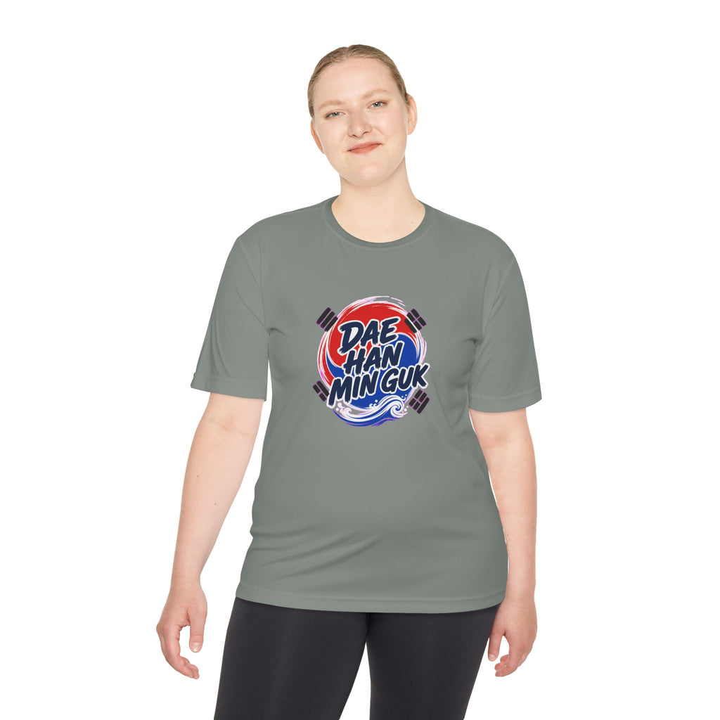 South Korea Dae Han Min Guk Soccer Fan T-Shirt, Moisture Wicking Sport Tee
