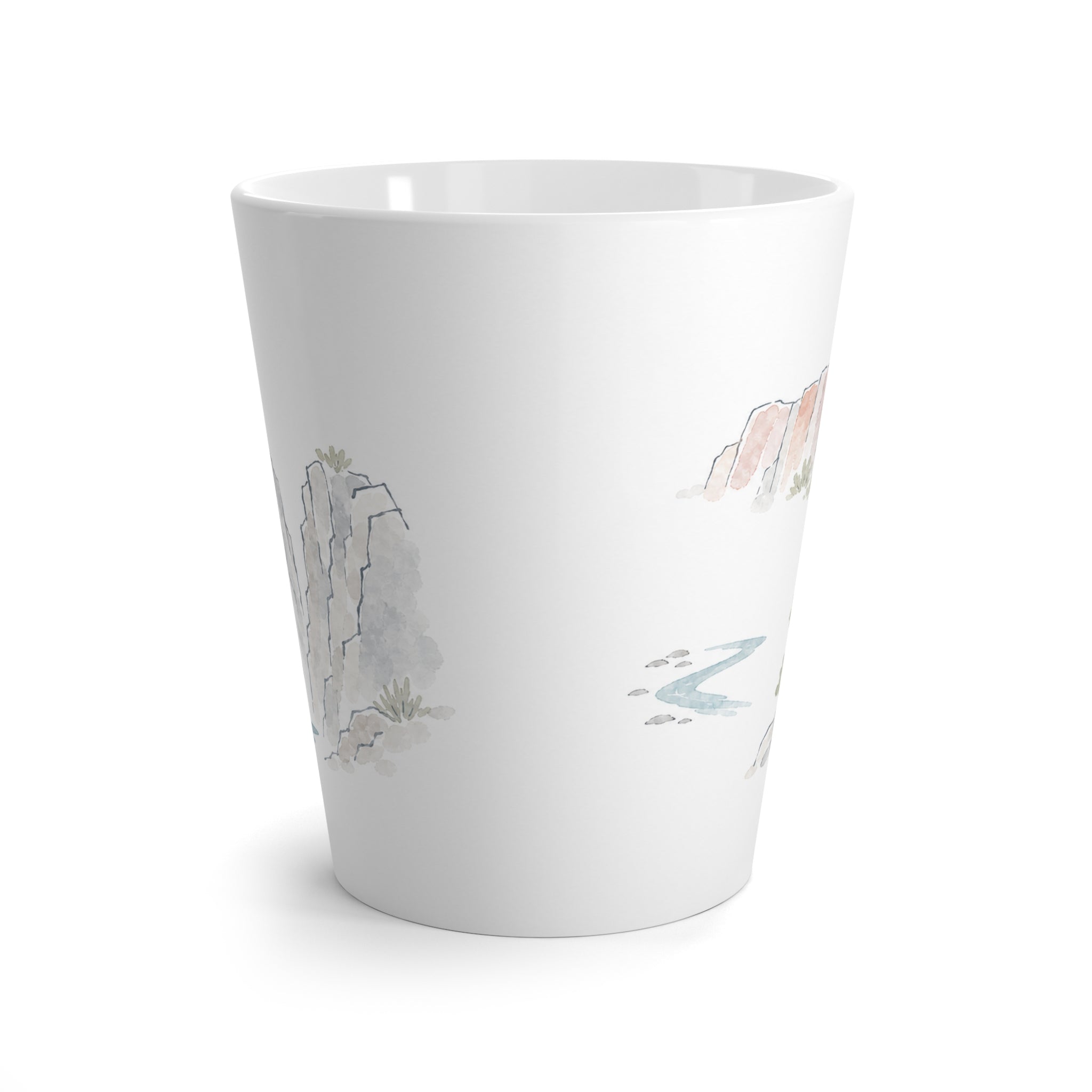 Black Canyon of the Gunnison National Park Latte Mug | Pastel Watercolor Nature Coffee Cup | 12 oz Travel Souvenir Gift