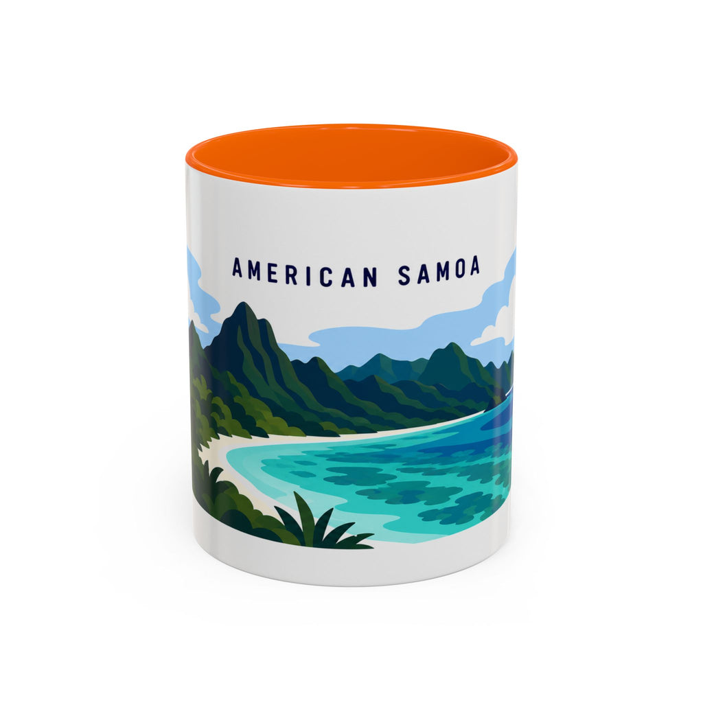 National Park of American Samoa Coffee Mug | Solid Color Block Park Souvenir | 11oz 15oz Accent Mug