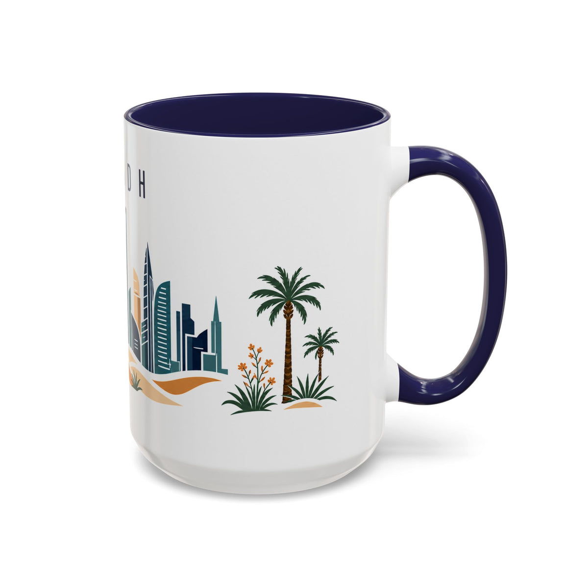 Riyadh Coffee Mug | Saudi Arabia Travel Souvenir | Porcelain Decal City Gift | 11oz 15oz Accent Mug