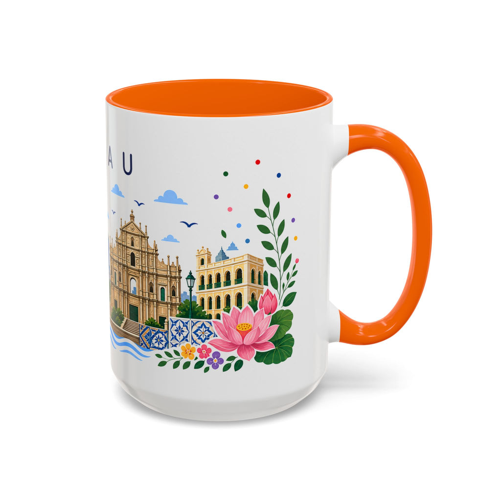 Macau Coffee Mug | Travel Souvenir Accent Mug | Place Gift Ceramic Cup 11oz 15oz