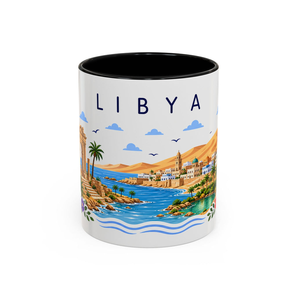 Libya Coffee Mug | Travel Souvenir Accent Mug | Place Gift Ceramic Cup 11oz 15oz