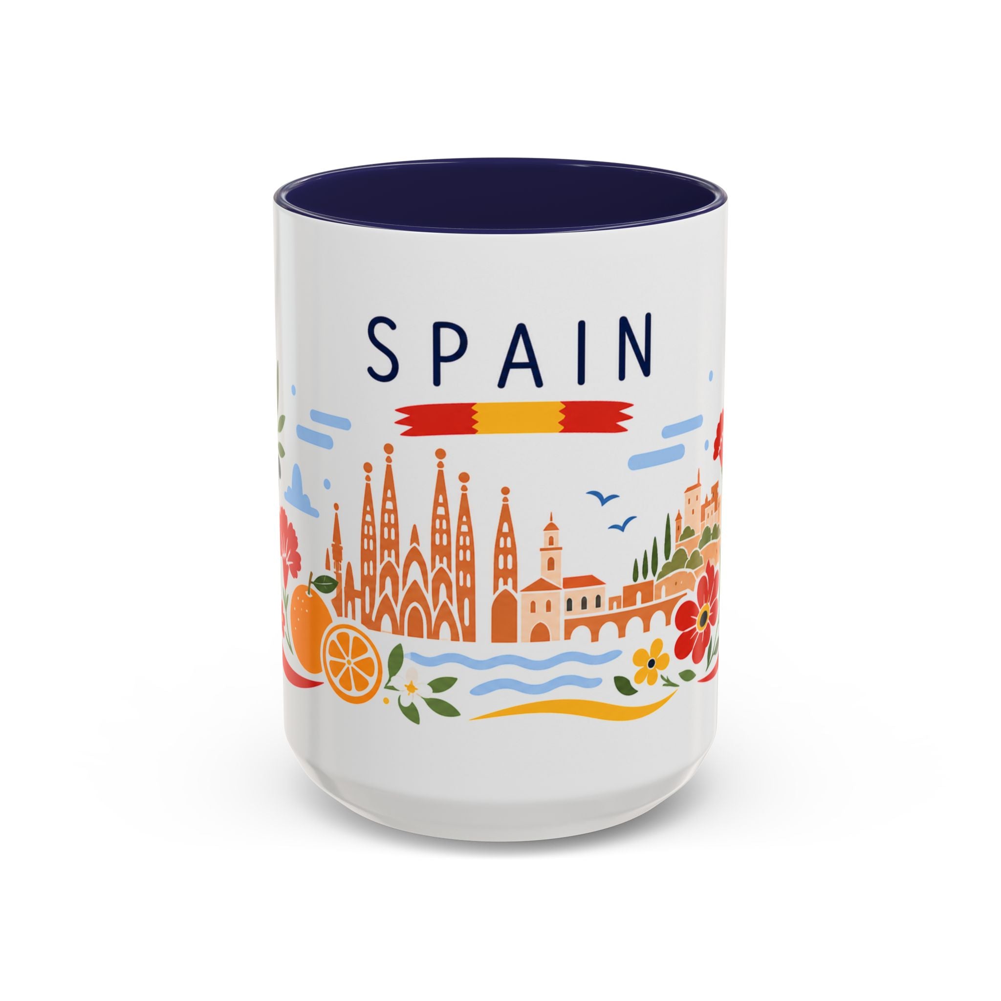 Spain Coffee Mug | Travel Souvenir Accent Mug | Country Gift Ceramic Cup 11oz 15oz
