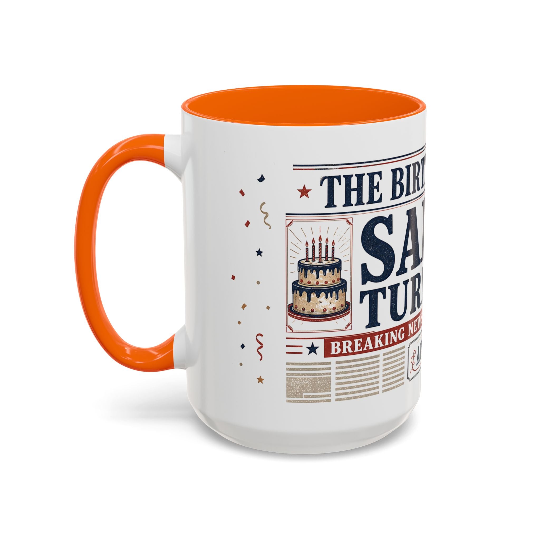Birthday Newspaper Mug | Custom Name Age Date Gift | The Birthday Times Coffee Cup 11oz 15oz