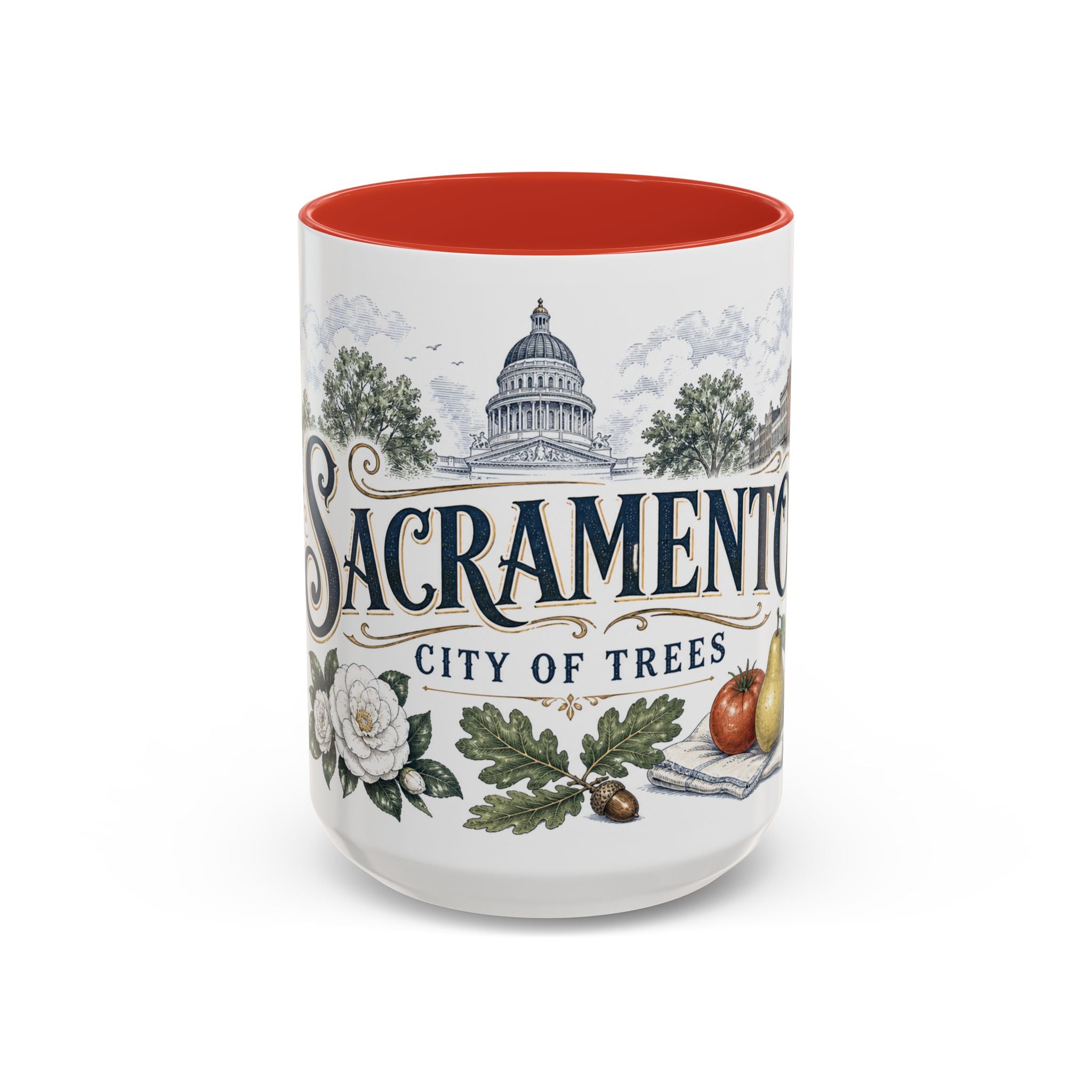 Sacramento Coffee Mug | United States Travel Souvenir | Vintage Illustrated City Gift | 11 oz 15 oz Accent Mug