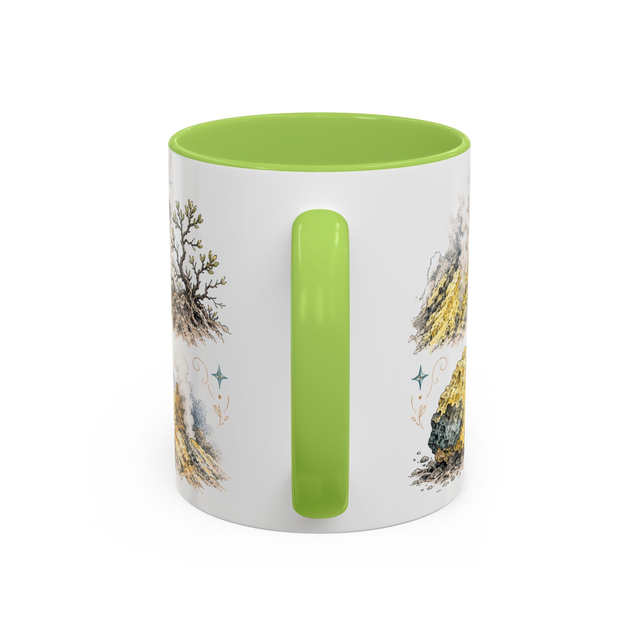 Ijen Crater Mug, Indonesia Travel Souvenir, Bucket List Gift, Accent Ceramic Coffee Mug 11oz 15oz