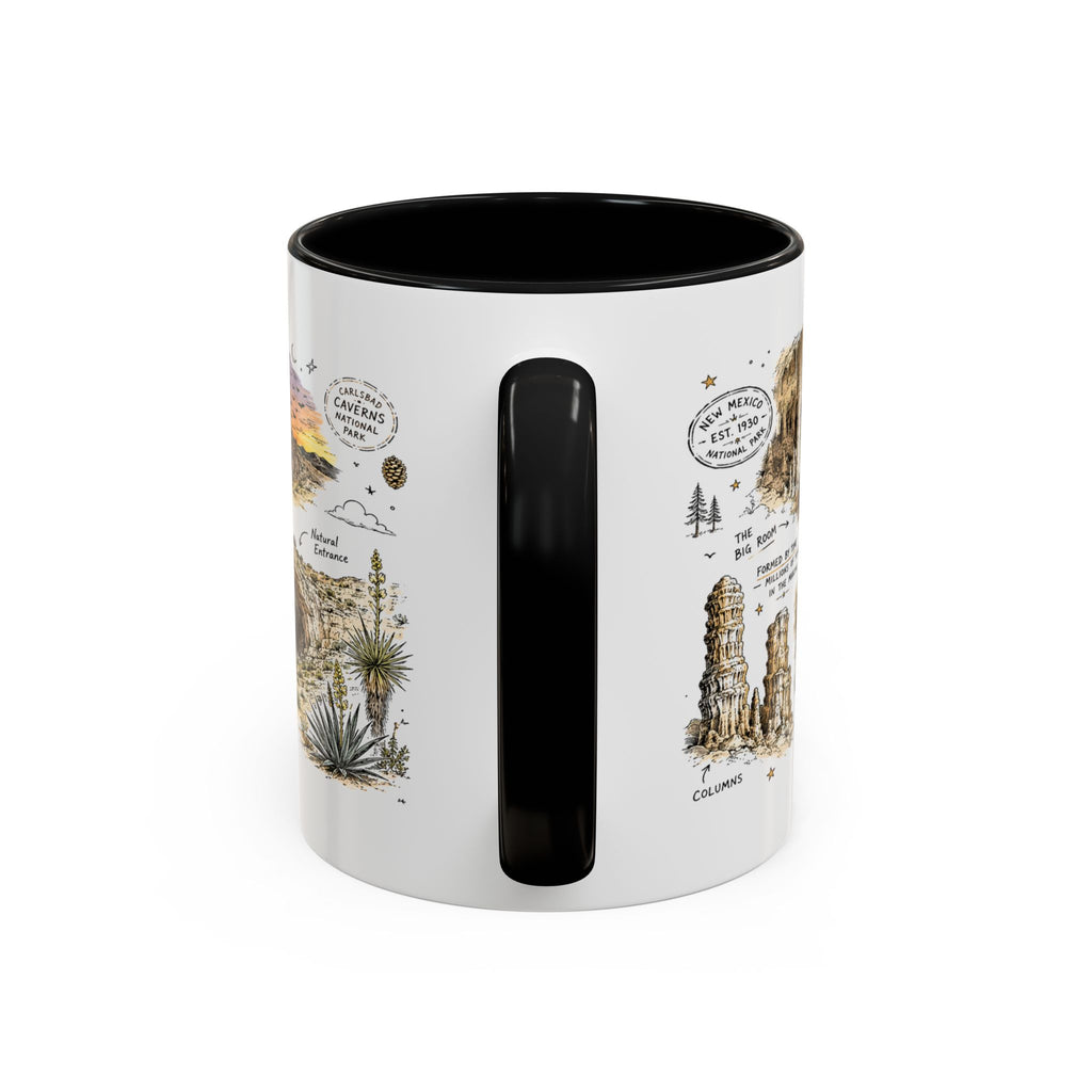 Carlsbad Caverns National Park Coffee Mug | New Mexico Cave Exploration Bat Gift | Accent Color Ceramic 11oz 15oz