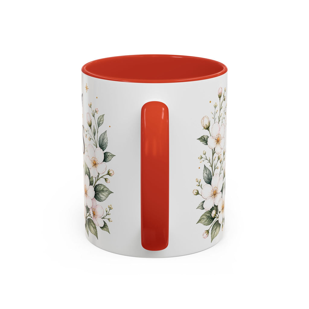 Massachusetts State Map Mug | Coastal Scene, Botanical Accents (11oz, 15oz)