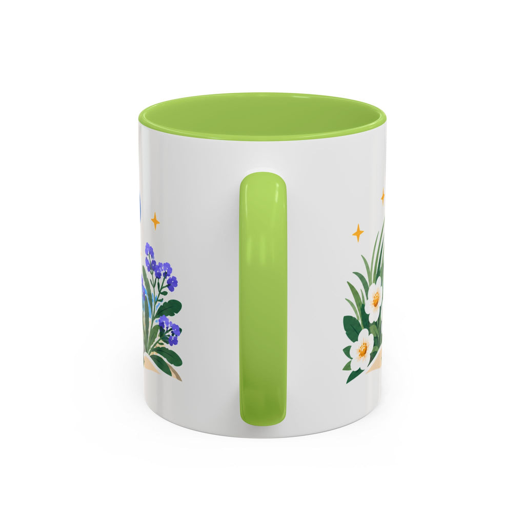 Cancer Zodiac Coffee Mug | Crab and Coastal Design | Astrology Birthday Gift | 11 oz 15 oz Ceramic Accent Mug
