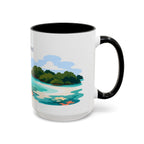 Biscayne National Park Coffee Mug | Solid Color Block Park Souvenir | 11oz 15oz Accent Mug