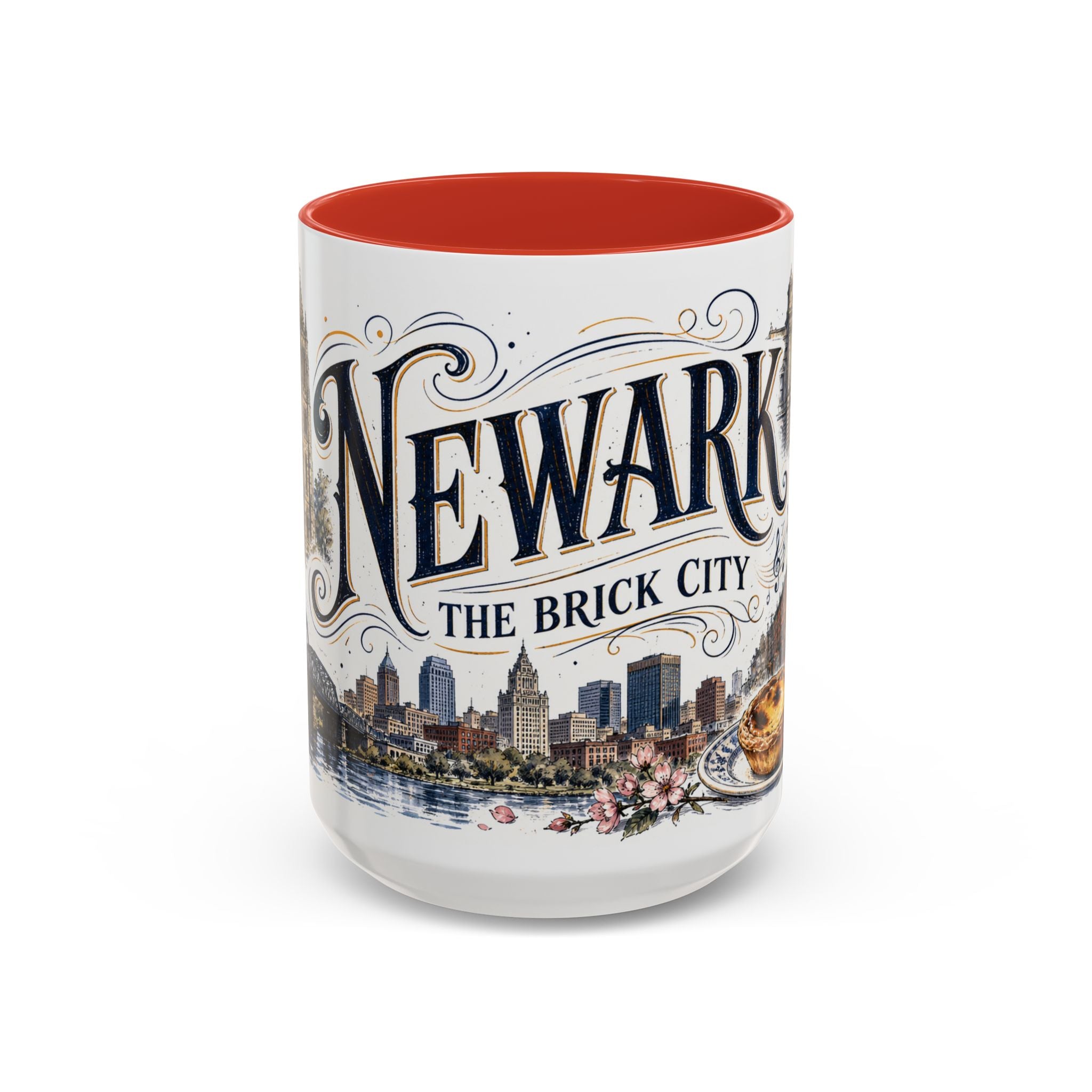 Newark Coffee Mug | United States Travel Souvenir | Vintage Illustrated City Gift | 11 oz 15 oz Accent Mug