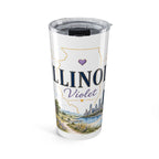 Illinois State Flower 20oz Tumbler | Violet Botanical State Flower Gift | Insulated Stainless Steel Travel Cup