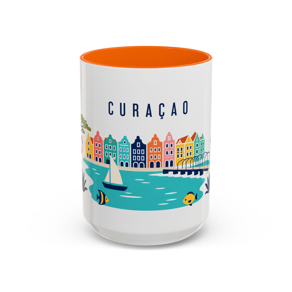 Curaçao Coffee Mug | Travel Souvenir Accent Mug | Country Gift Ceramic Cup 11oz 15oz