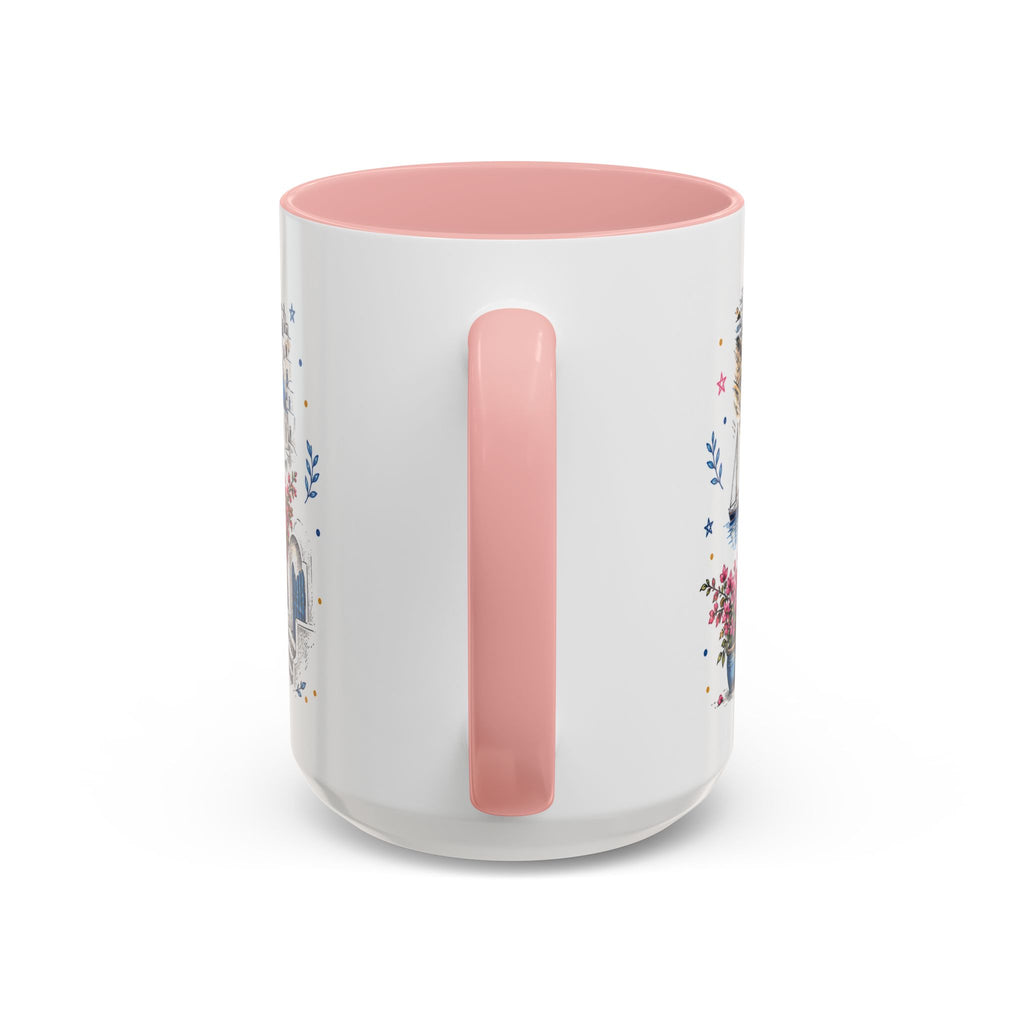 Santorini Coffee Mug | Travel Destination Souvenir Gift | Accent Color Ceramic 11oz 15oz