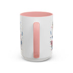 Santorini Coffee Mug | Travel Destination Souvenir Gift | Accent Color Ceramic 11oz 15oz