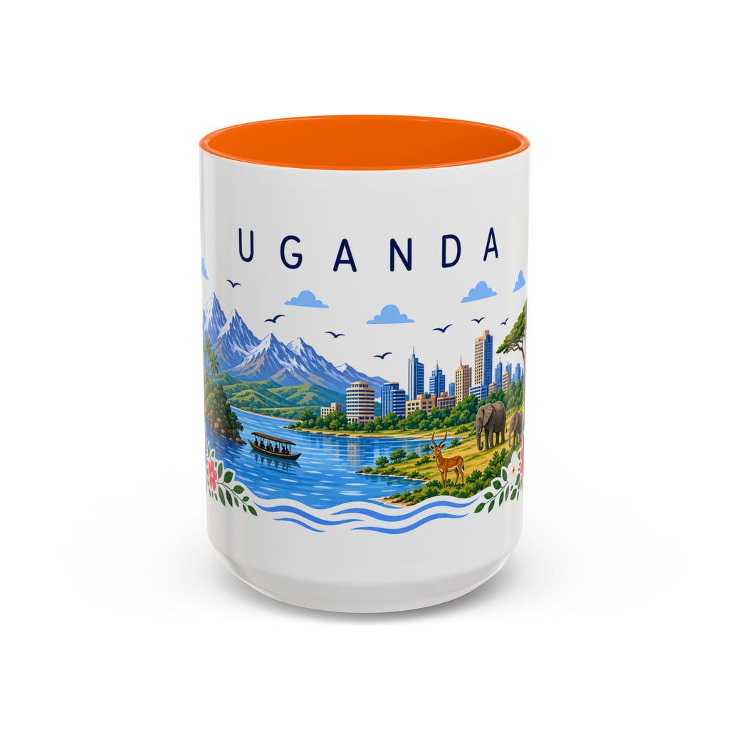 Uganda Coffee Mug | Travel Souvenir Accent Mug | Place Gift Ceramic Cup 11oz 15oz