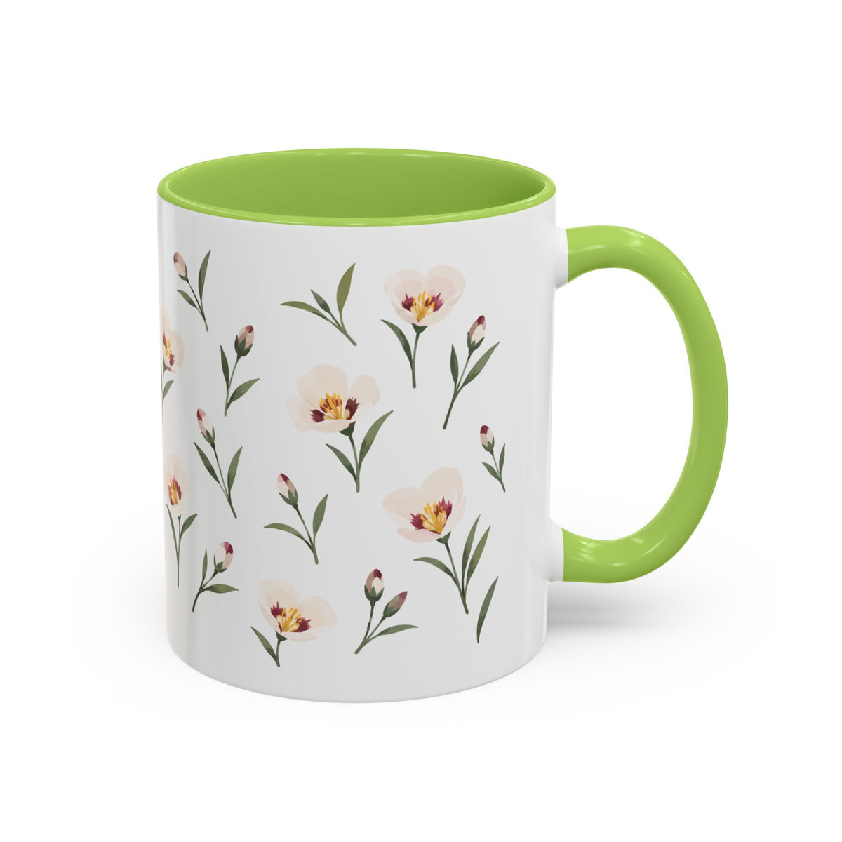 Utah Sego Lily Mug, State Flower Floral Coffee Cup, 11oz Botanical Gift