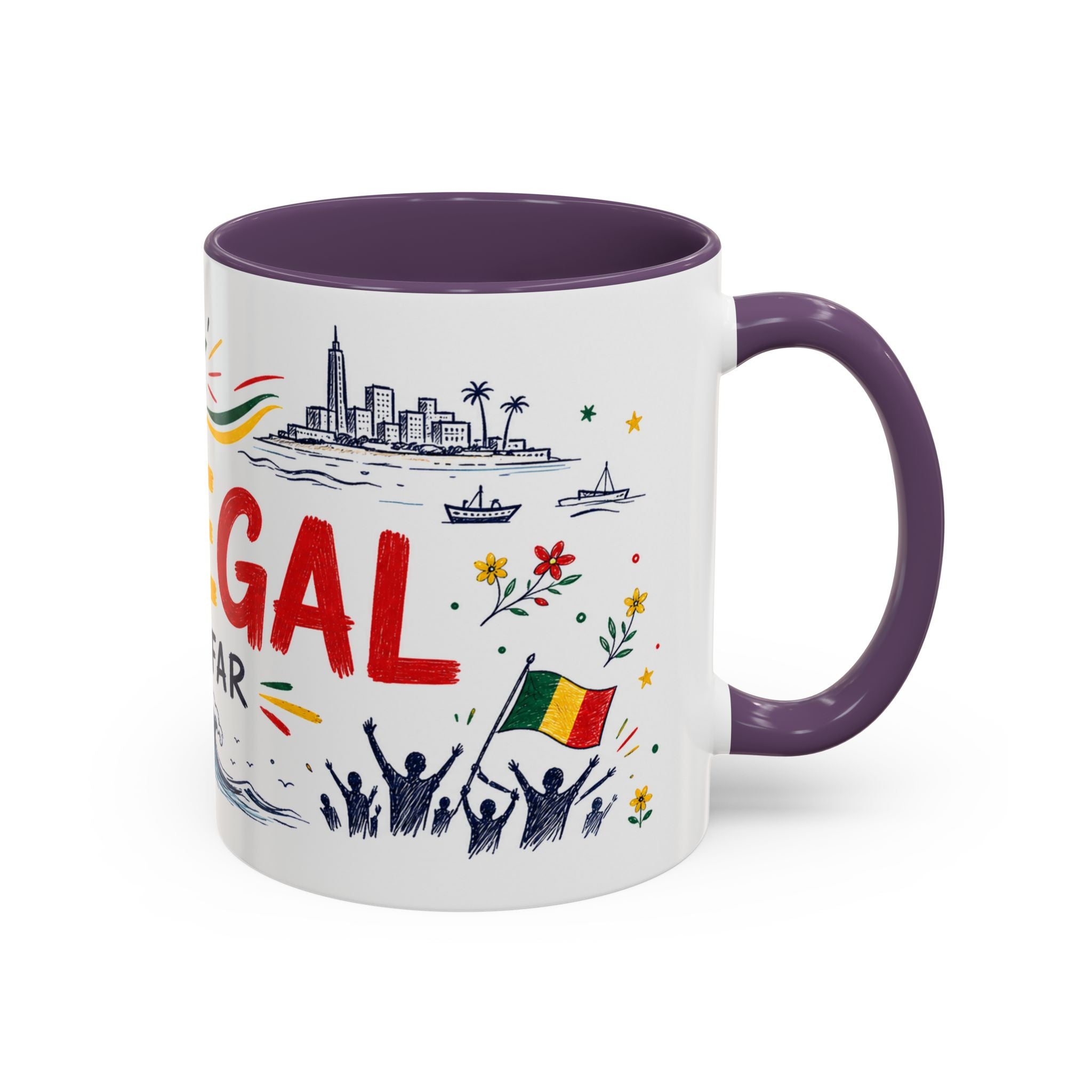 Senegal Soccer Coffee Mug | World Cup Fan Gift | Accent Color Ceramic 11oz 15oz Match Day Cup