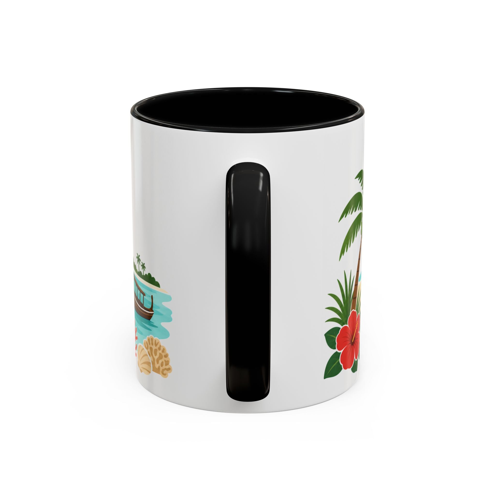 Maldives Coffee Mug | Travel Destination Souvenir Gift | Accent Color Ceramic 11oz 15oz