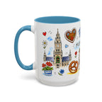Munich Travel Mug | European City Souvenir Accent Coffee Mug | 11oz 15oz Ceramic Cup