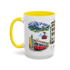 Innsbruck Illustrated Travel Mug | City Souvenir Accent Coffee Mug | 11oz 15oz Ceramic Cup
