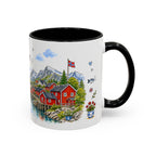 Reine Illustrated Travel Mug | Norway Souvenir Accent Coffee Mug | 11oz 15oz Ceramic Cup
