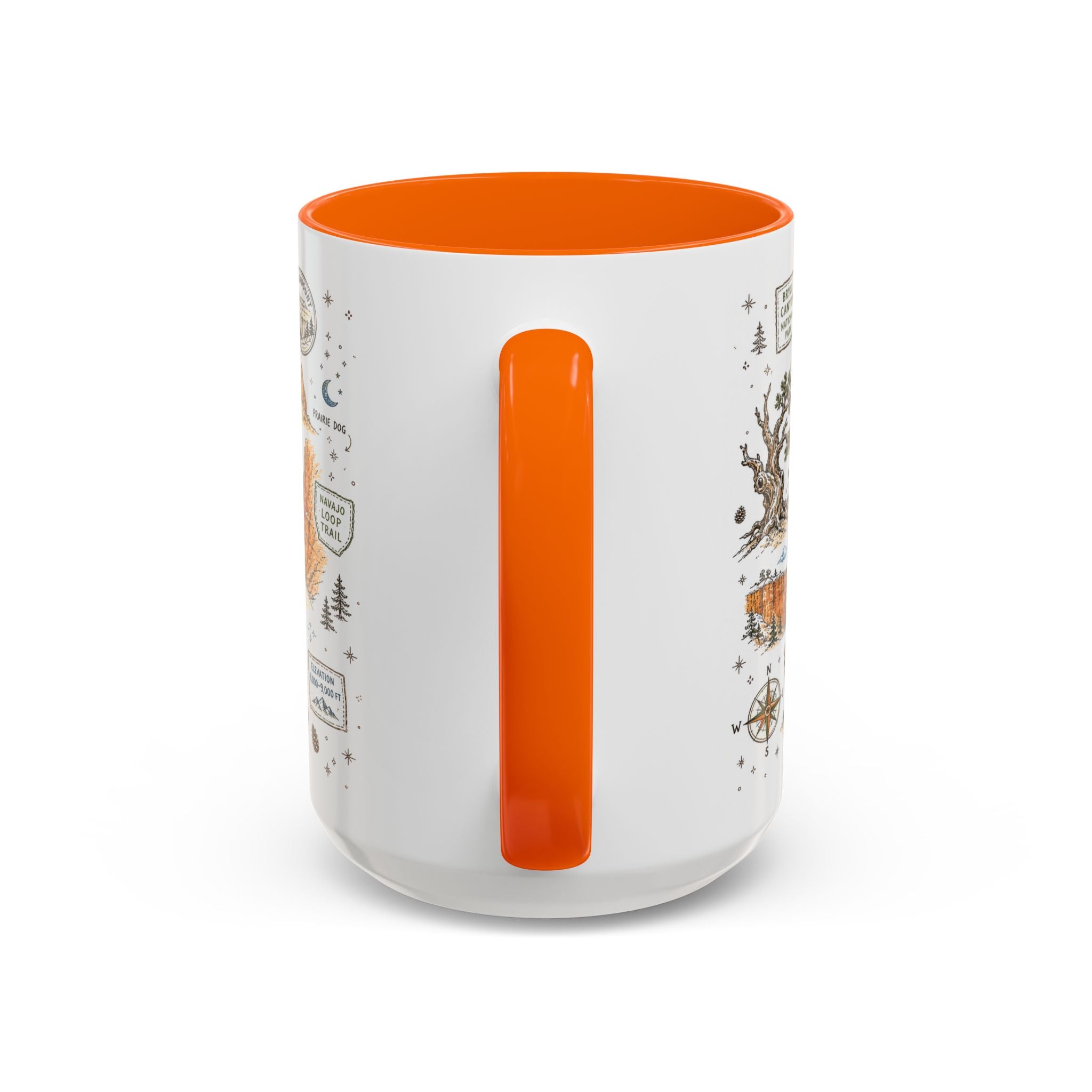 Bryce Canyon Coffee Mug | National Park Hiking Utah Gift | Accent Color Ceramic 11oz 15oz