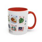 Kuala Lumpur Coffee Mug | Postage Stamp Collage Mug | Travel Souvenir Accent Cup 11oz 15oz