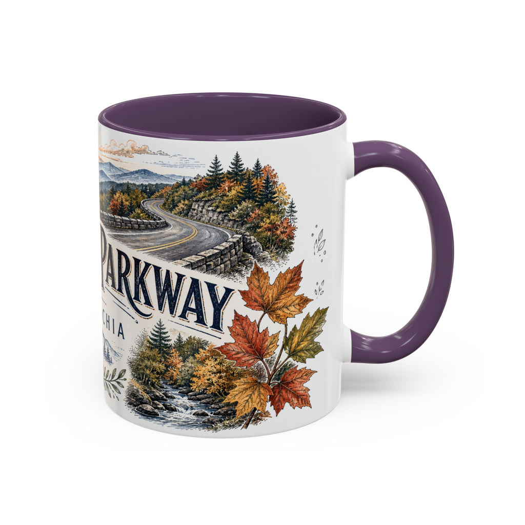 Blue Ridge Parkway Mug, Appalachia Travel Souvenir, Bucket List Gift, Accent Ceramic Coffee Mug 11oz 15oz