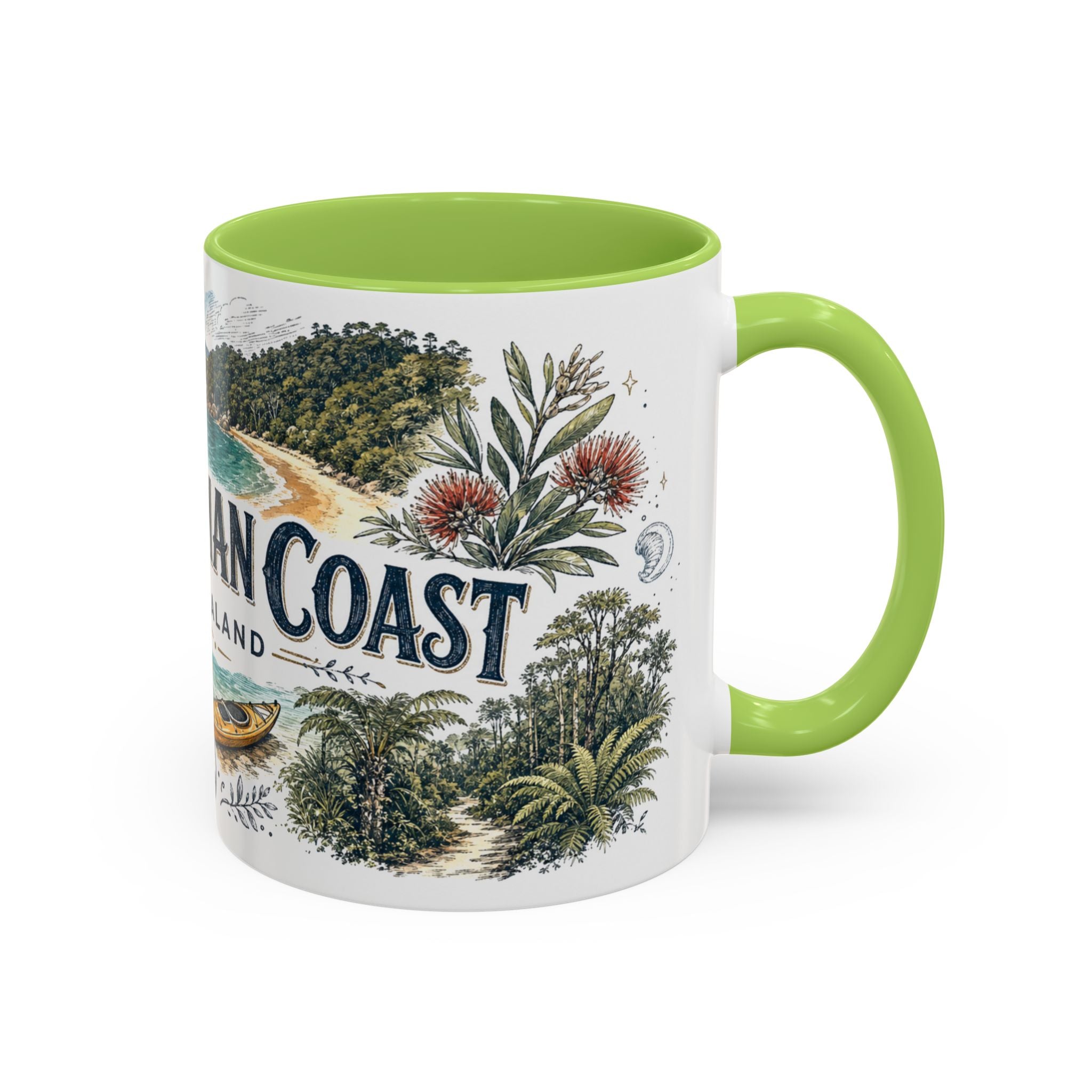 Abel Tasman Coast Mug, New Zealand Travel Souvenir, Bucket List Gift, Accent Ceramic Coffee Mug 11oz 15oz