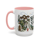 Bhutan Valleys Coffee Mug | Travel Destination Souvenir Gift | Accent Color Ceramic 11oz 15oz