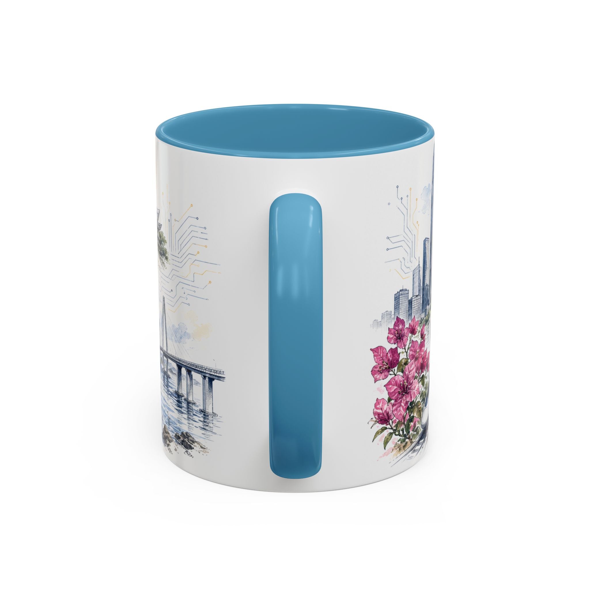 Shenzhen Coffee Mug | China Travel Souvenir | Vintage Illustrated City Gift | 11 oz 15 oz Accent Mug