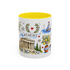 Athens Travel Mug | European City Souvenir Accent Coffee Mug | 11oz 15oz Ceramic Cup