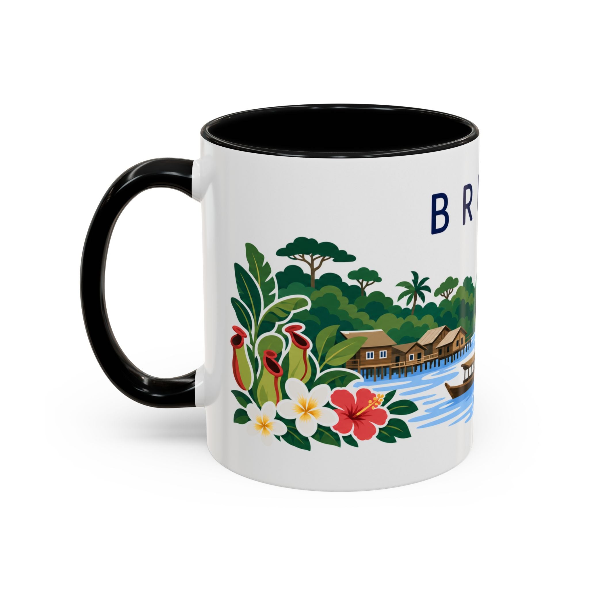 Brunei Coffee Mug | Travel Souvenir Accent Mug | Country Gift Ceramic Cup 11oz 15oz