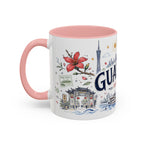 Guangzhou Coffee Mug | China Souvenir Travel Gift | Accent Color Ceramic 11oz 15oz