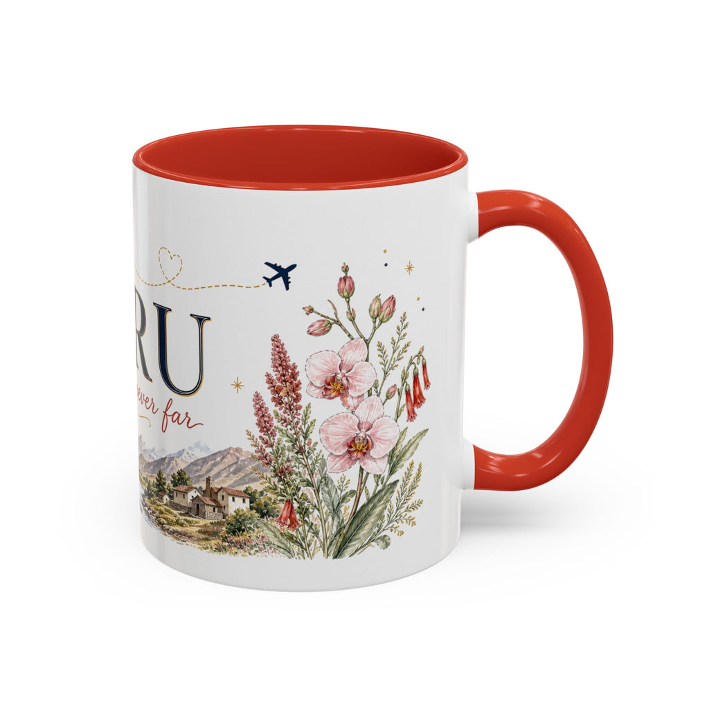 Peru Home Country Mug | Moving Away Gift | Long Distance Friendship | 11 oz 15 oz Accent Mug