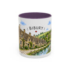 Bibury Illustrated Travel Mug | England Souvenir Accent Coffee Mug | 11oz 15oz Ceramic Cup