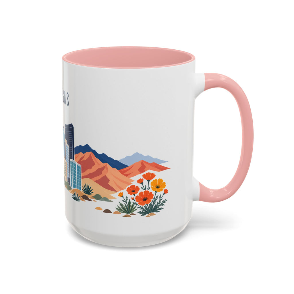 Las Vegas Coffee Mug | United States Travel Souvenir | Porcelain Decal City Gift | 11oz 15oz Accent Mug