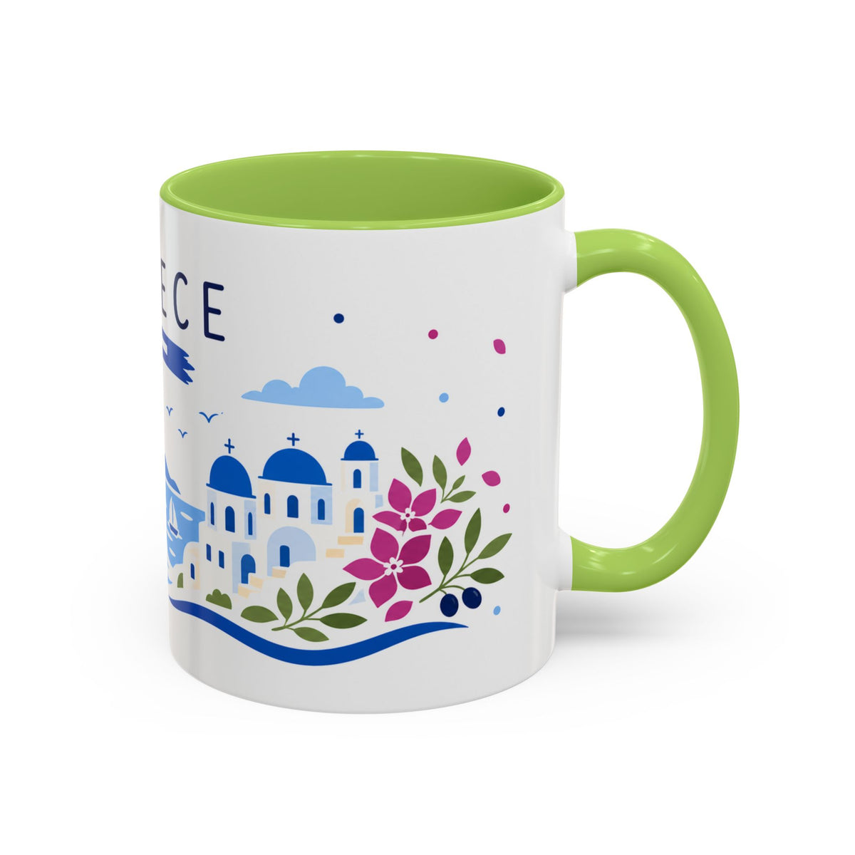 Greece Coffee Mug | Travel Souvenir Accent Mug | Country Gift Ceramic Cup 11oz 15oz