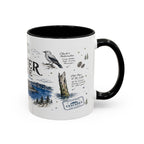 Crater Lake National Park Coffee Mug | Oregon Volcano Blue Lake Hiking Gift | Accent Color Ceramic 11oz 15oz
