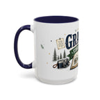 Grandpa's Stories Are The Best Coffee Mug | Gift From Grandkids | Accent Color Ceramic 11oz 15oz
