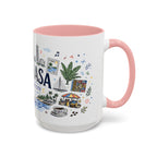 Kinshasa Coffee Mug | DR Congo Souvenir Travel Gift | Accent Color Ceramic 11oz 15oz