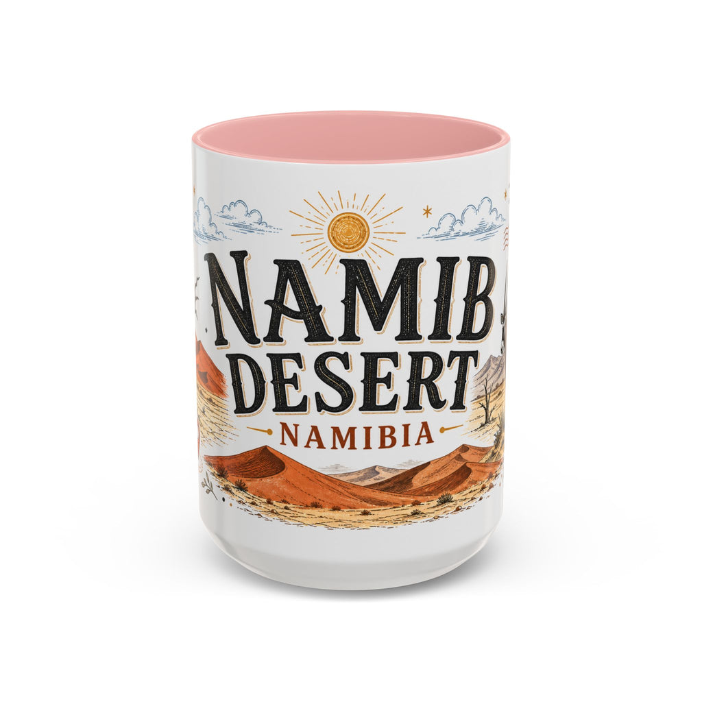 Namib Desert Coffee Mug | Travel Destination Souvenir Gift | Accent Color Ceramic 11oz 15oz