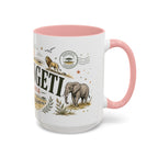 Serengeti Coffee Mug | Travel Destination Souvenir Gift | Accent Color Ceramic 11oz 15oz
