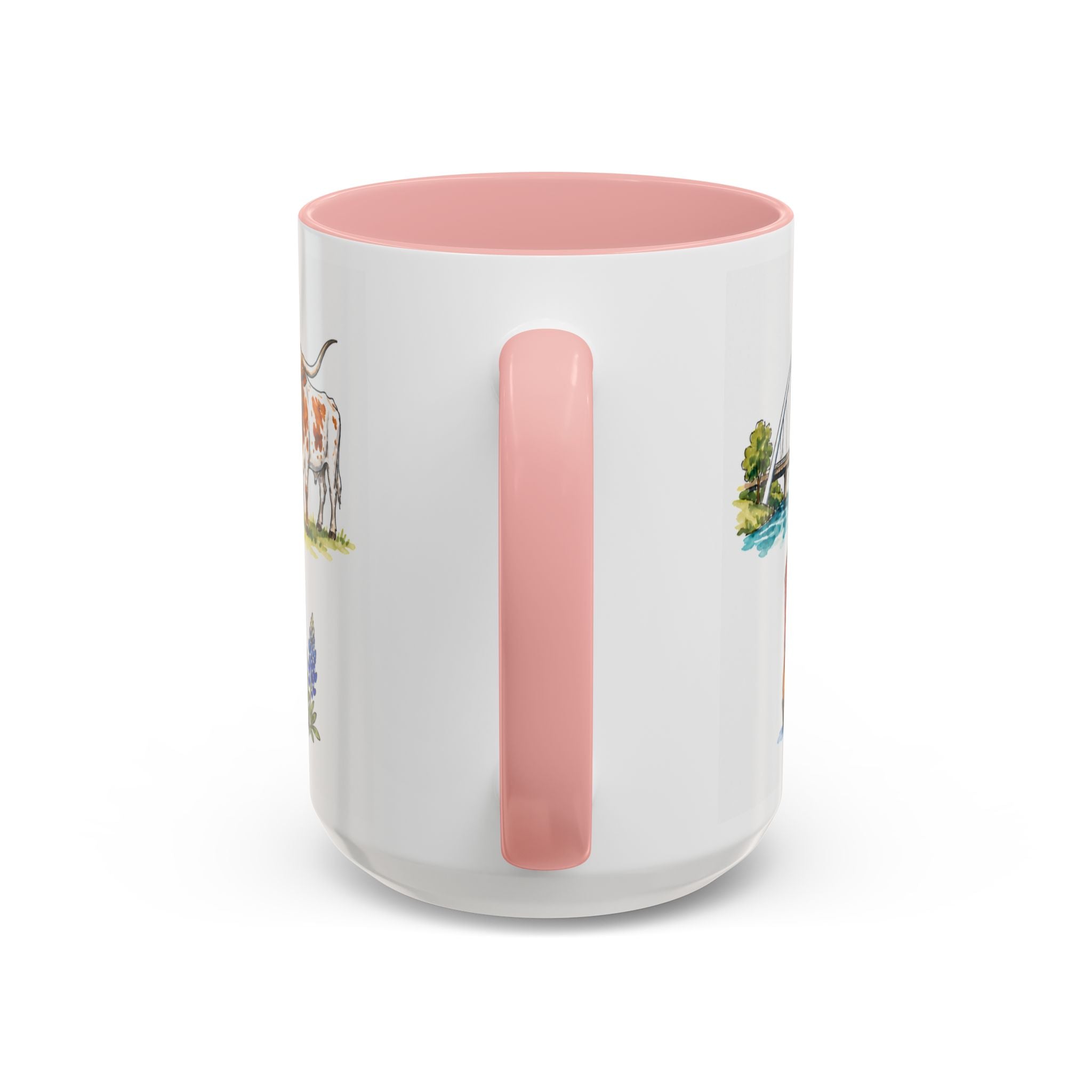 Dallas Illustrated Travel Mug | City Souvenir Accent Coffee Mug | 11oz 15oz Ceramic Cup