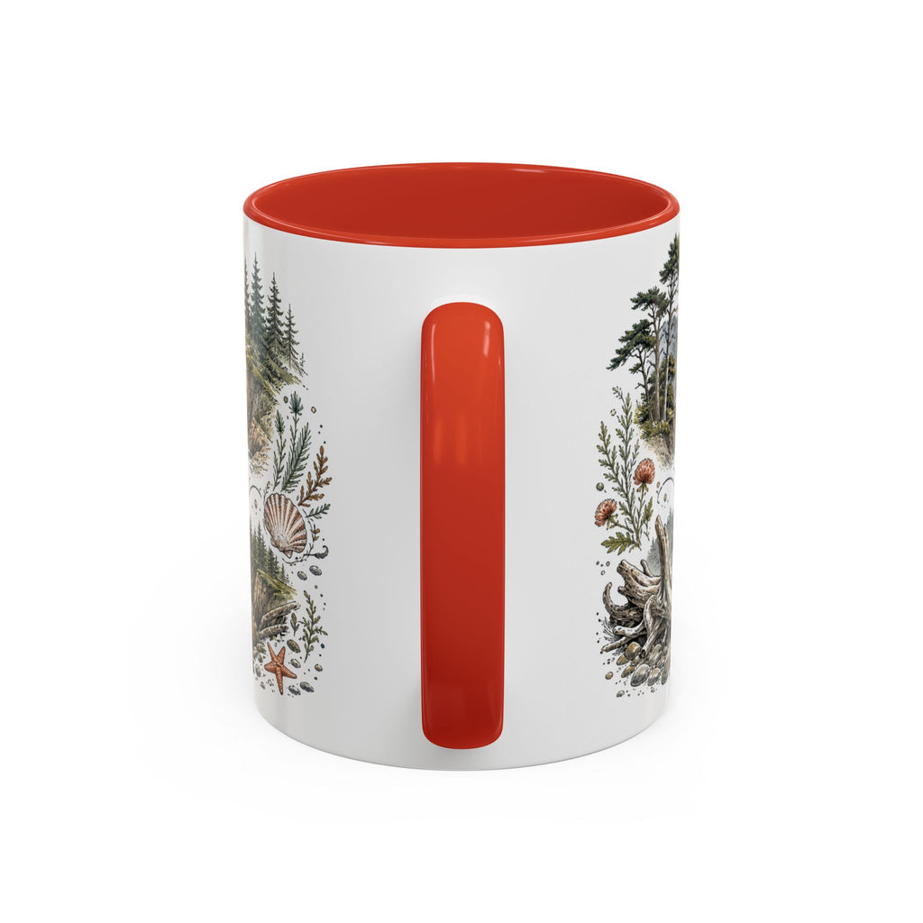 Oregon Coast Mug, Pacific Northwest Travel Souvenir, Bucket List Gift, Accent Ceramic Coffee Mug 11oz 15oz